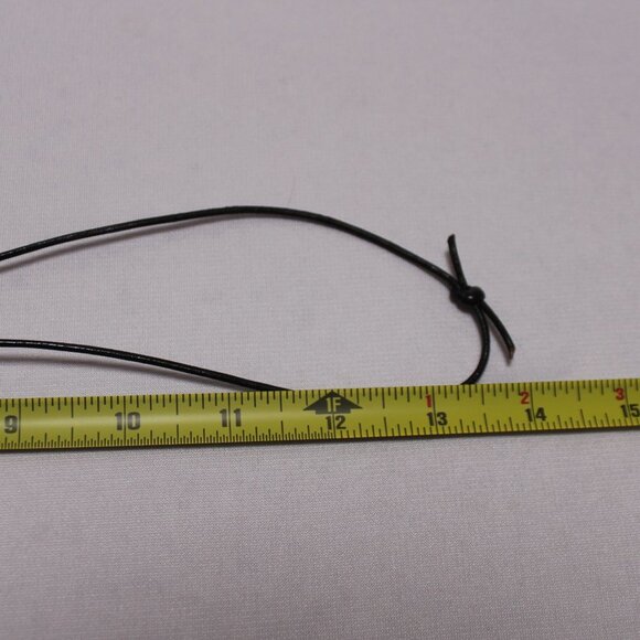 Mother of Pearl Blister Pearl with Sun Center and Leather Cord with Crystals - Picture 7 of 11